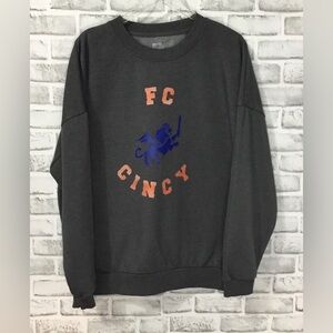 Women’s FC Cincinatti Gameday Couture Oversized Fleece Pullover Size L - 0236